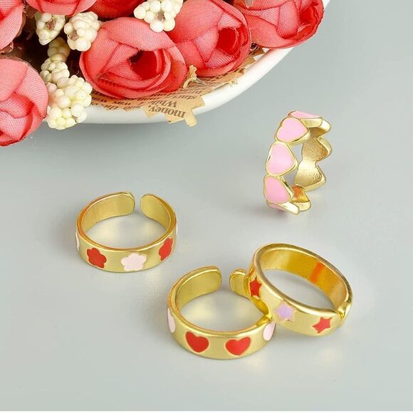 NWT Wool + Pepper Co. Set of Statement Rings (12) - Picture 4 of 5